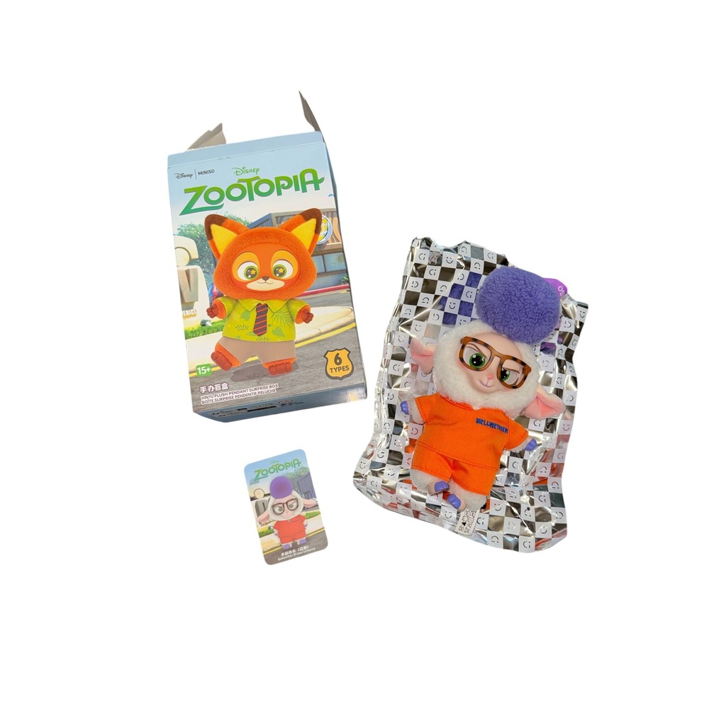 Disney Miniso Zootopia Dawn Bellwether Vinyl Plush Pendant Surprise Box Plush